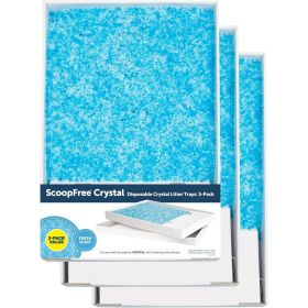 PetSafe ScoopFree Crystal Disposable Cat Litter Tray, Fresh Scent, 3