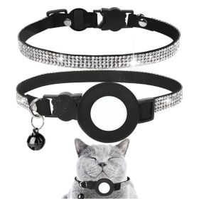 Rhinestone Decor Pet Collar For Airtag Tracker Case