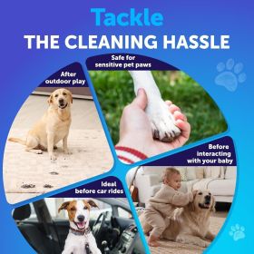 Paw Cleaner for Dogs Silicone Brush and 5fl Oz No Rinse Foaming Cleanser Fragrance Free pH Balanced Formula