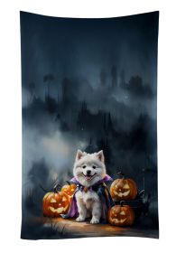 Samoyed Puppy Halloween Kitchen Towel Dish Cloths Guest Hand Towel Decorative Bathroom Towel for Face,Tea, Dishcloth, Kitchen and Bath