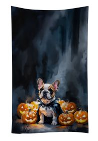 French Bulldog Puppy Halloween Kitchen Towel Dish Cloths Guest Hand Towel Decorative Bathroom Towel for Face,Tea, Dishcloth, Kitchen and Bath