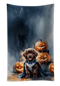 Chocolate Newfoundland Puppy Halloween Kitchen Towel Dish Cloths Guest Hand Towel Decorative Bathroom Towel for Face,Tea, Dishcloth, Kitchen and Bath