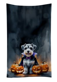 Schnauzer Puppy Halloween Kitchen Towel Dish Cloths Guest Hand Towel Decorative Bathroom Towel for Face,Tea, Dishcloth, Kitchen and Bath