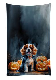 Cavalier Spaniel Puppy Halloween Kitchen Towel Dish Cloths Guest Hand Towel Decorative Bathroom Towel for Face,Tea, Dishcloth, Kitchen and Bath