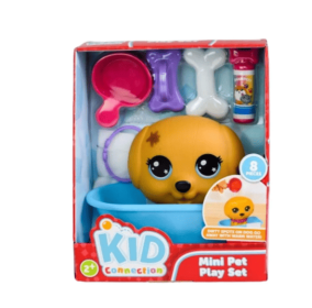 Kid Connection Pet Dog Bath Play Set with Color Changing Feature, 8 Pieces, Toddler Toys