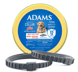 Adams Flea & Tick Collar Plus for Dogs & Puppies, 2 Collars, One Size