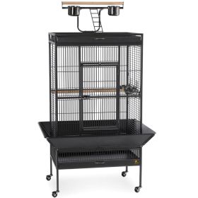 Large Select Wrought Iron Play Top Bird Cage (Option: Pewter)
